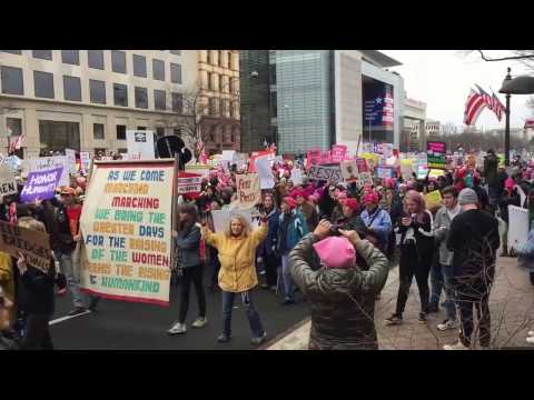"A sea of pink" at Women's March on Washington