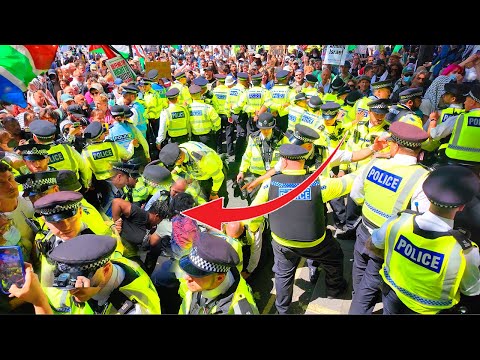👮‍♂️Chaos in Trafalgar Square: Pro‑Palestine Protest Erupts in Mayhem!