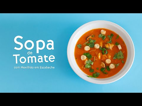Sopa de Tomate com Peixe e Mexilhão em Escabeche 🐟🍅 Perfeita para o Verão!