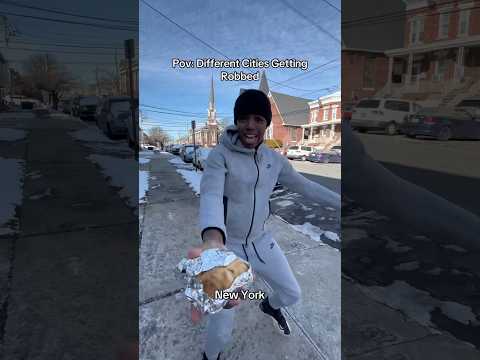 Different Cities Reactions To Getting Robbed.. #comedy #comedyshorts #funny #funnyshorts #trend #ad