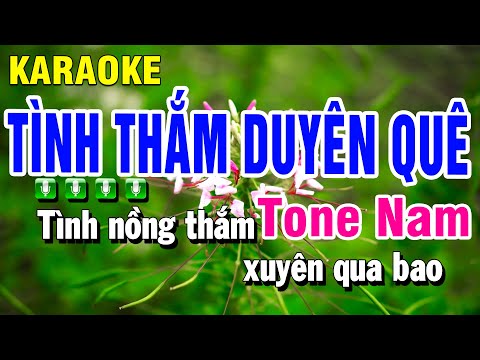 Karaoke Tình Thắm Duyên Quê Nhạc Sống Tone Nam | Beat Huỳnh Anh