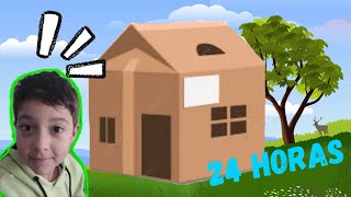 24 horas EN UNA CASA DE CARTON hago el reto de 24 hs de Alejo igoa en una caja de carton