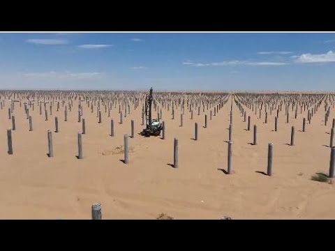 Photovoltaic energy booms in north China's deserts