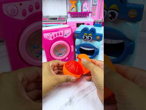 Washing Machine Eating Orange Set Toys, Satisfying With Unboxing ASMR Videos