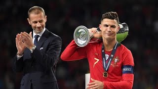 Cristiano Lifts 2025 UEFA Nations League Trophy