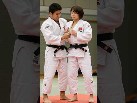 後輩の襟を正す先輩柔道家 #ai #athlete #judo #かわいい #美女 #sports