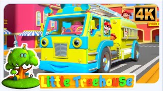 Räder am Feuerwehrauto Animierte Kinderreime und Gedichte für Kinder
