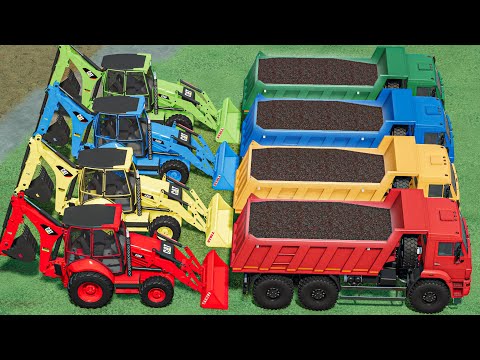 TRUCKS With Colors - OLIVES LOADING with LOADERS - Farming Simulator 22