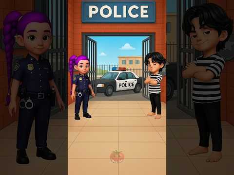 Police vs thief dance fight #cartoon #usa #dance #funny