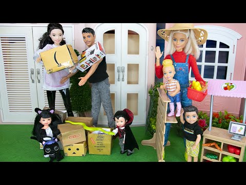 Teaching My Kid It's OK To Be Scared - Barbie Family Gets a New Neighbour - New Neighbour is Scary