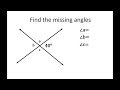Finding Missing Angles with Vertical and Supplementary Relationships