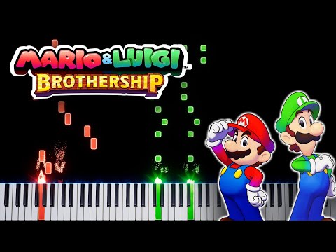 Battle Theme - Mario & Luigi Brothership (Piano Tutorial)