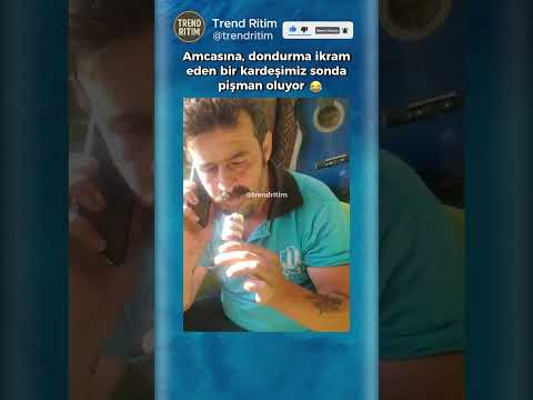Amcasına Bir Isırık Dondurma İkram Etmek İsteyen Genç 🤣😄