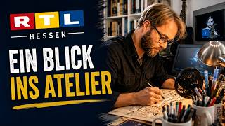 RTL  Hessen zu Besuch bei Karikaturist Daniel Stieglitz | Ein Blick in mein Atelier