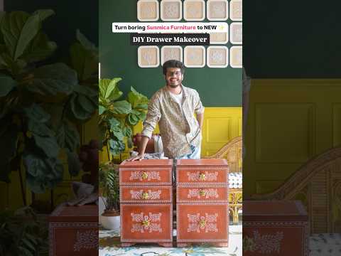 Sunmica but make it LUXURY 😭 DIY Drawer Makeover #furnituredesign #diyprojects #ytshortsindia