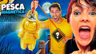 PESQUEI O LABUBU RARO NA PESCA MAGNÉTICA!!!