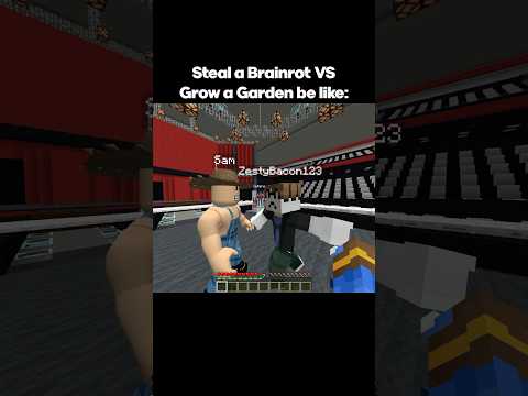 Steal a Brainrot VS Grow a Garden be like: