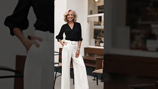 Pants  that make you look classy after 60 #over60fashion #styleover60 #style