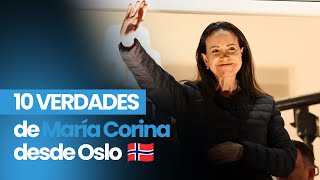 10 verdades de María Corina desde el Oslo Freedom Forum 