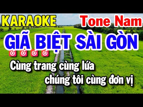 Karaoke Giã Biệt Sài Gòn Tone Nam (Cm) Nhạc Sống Phối Hay | Huỳnh Lê
