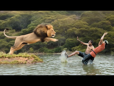 Lion Attack Man in Forest | Lion Attack Hunter | Lion Attack Stories new Part70