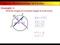 Exploring Segment Relationships in Circles