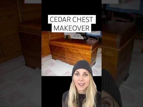 Cedar chest makeover, from ugly to pretty! Restoring heirloom wood furniture #furnitureflip #restore