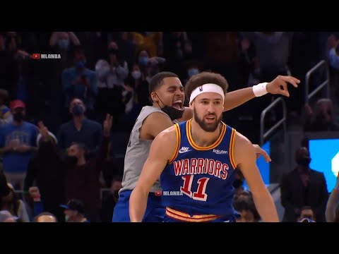 Klay Thompson hits a dagger then Kyrie removing the dagger this is unreal ๐คฏ