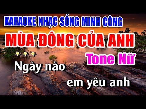 Karaoke Mùa Đông Của Anh Nhạc Sống Bolero Tone Nữ Cực Dễ Hát | Nhạc Xưa Tuyển Chọn | ÂM THANH CHUẨN