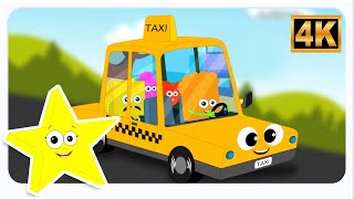 Wheels On The Taxi  Go Round And Round - Vehicle Nursery Rhymes for Kids