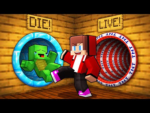 Mikey and JJ Choose the Right Slide in Minecraft (Maizen)