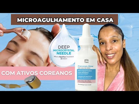 Microagulhamento: Testei Sérum Porcelain Glow da Ada Tina | Vitamina C+Niacinamida+Retinol #beleza