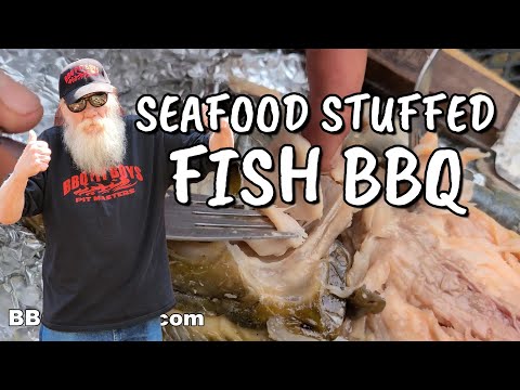 Seafood Stuffed Fish BBQ