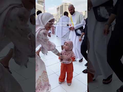 MashahAllah so Cute baby in Makkah ?#islam #makkah #islamic #naat #islamicshorts #shorts
