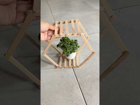Icecream stick showpiece making diy | icecream Stick Craft idea #viralshorts #diy #shorts #craft