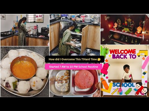 Started with School Routine | 7 Am to 10 PM | Two Days Routine Vlog ❤️#home #vlog #tamil #boutique