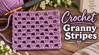 Crochet granny stripes 