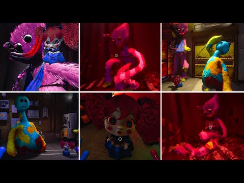 Poppy Playtime: Chapter 4 - Poppy and Kissy Missy ALL Scenes (Showcase)