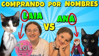 24 HORAS comprando solo por las INICIALES de nuestros nombres 😱🛍️ Familia de Luna y Estrella