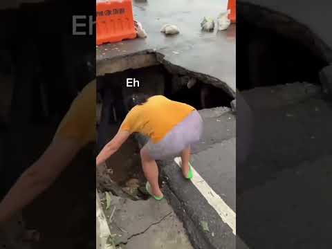 สำรวจถนนทรุด #funny #comedy #imangwantv