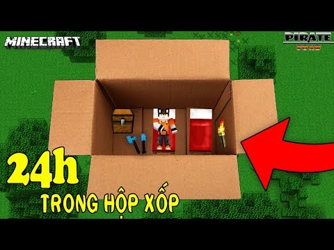 24 GIỜ TRONG HỘP XỐP THỬ THÁCH TRONG MINECRAFT
