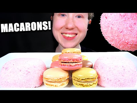 ASMR MACARONS FEAST MUKBANG EATING SOUNDS