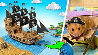 Barco Pirata de Cartón con Teatro de Títeres y Parque Mini 🏴‍☠️🚢