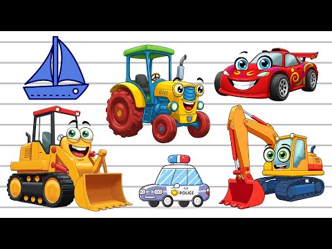 🚗🚁 Fun Vehicles for Kids! Names of Cars, Trucks, Trains & More 🚂✈️
