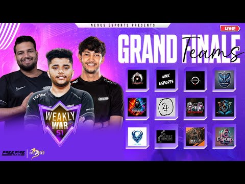 Weakly War Season 1 | Grand Final Winning Day | FreeFireMax | #esports #live #freefiretournaments