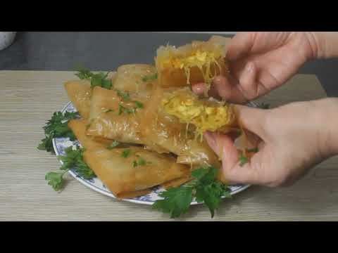 Petits carrés à la pâte filo, très croustillant !!