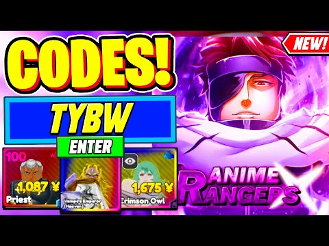 ⚠️New⚠️ ALL WORKING TYBW UPDATE CODES For Anime Rangers X 2025 - Roblox Anime Rangers X Codes 2025