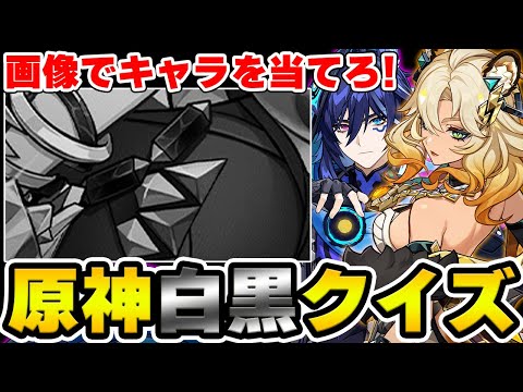 【原神】白黒状態の画像でキャラクターを当てろ！原神白黒クイズ！【Genshin Impact】