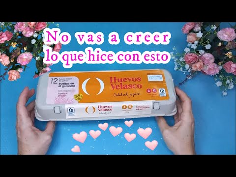 Idea útil para decorar una caja de cartón de huevos ¡DEJA de tirarlas y haz esto en su lugar! DIY