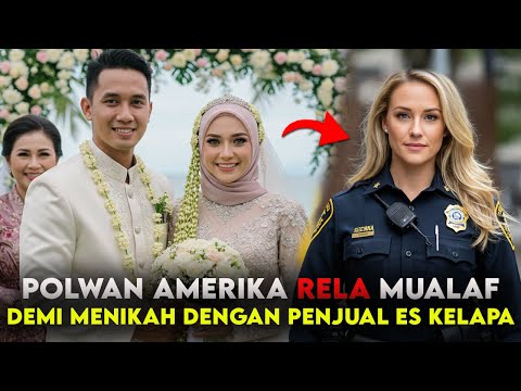 POLWAN ASAL AMERIKA MASUK ISLAM DEMI MENIKAH DENGAN PENJUAL ES KELAPA YANG SANGAT TAAT BERIBADAH
